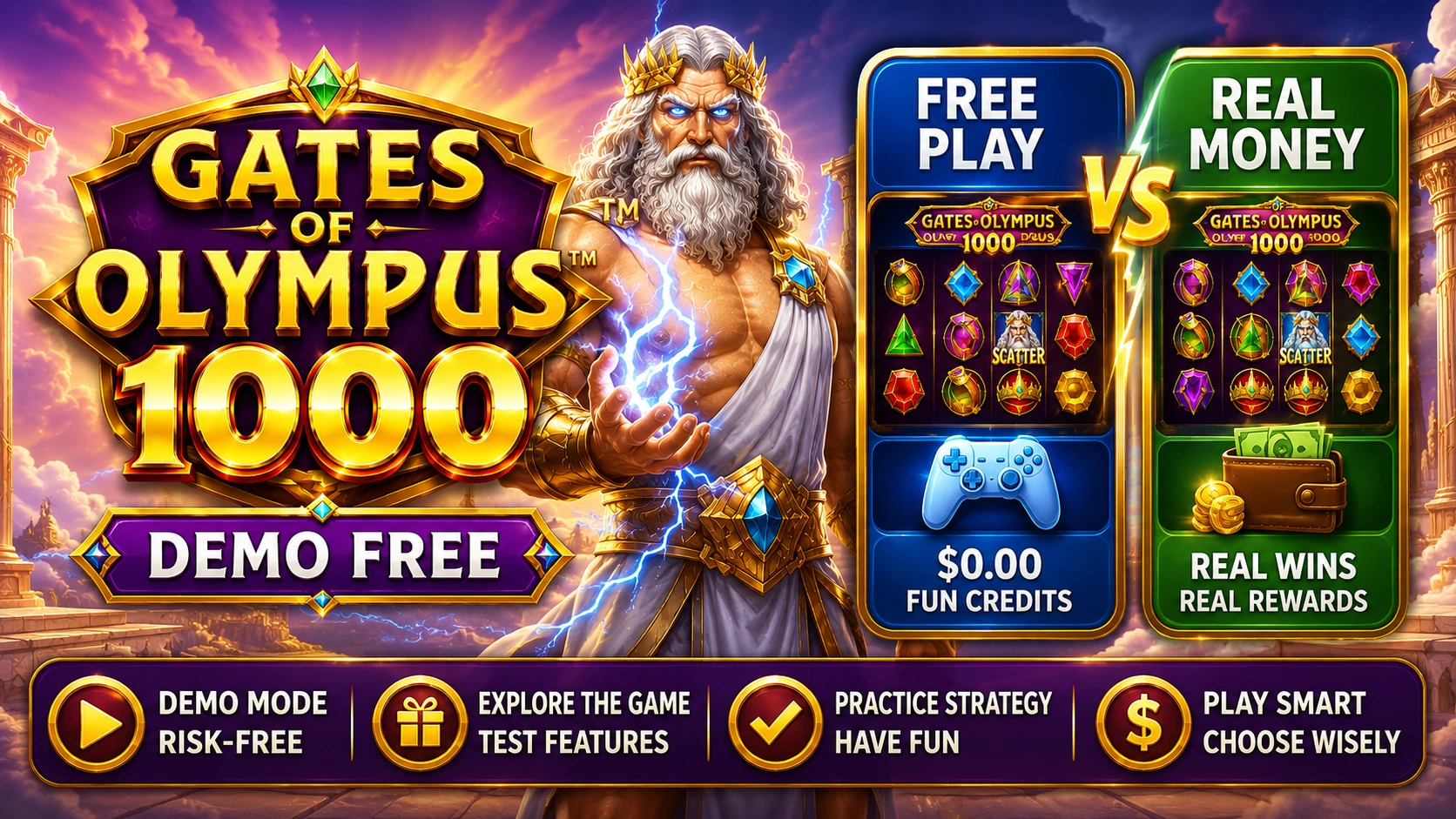 Gates of Olympus 1000 Demo Free | Free Play vs Real Money